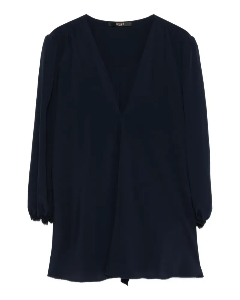 Seventy V-neck long-sleeve top - Blau Blau