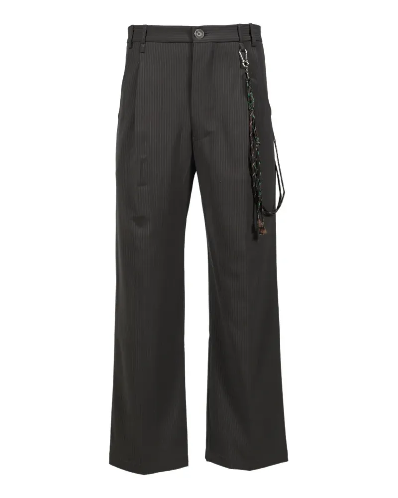 Song For The Mute pinstripe pleated trousers - Braun Braun