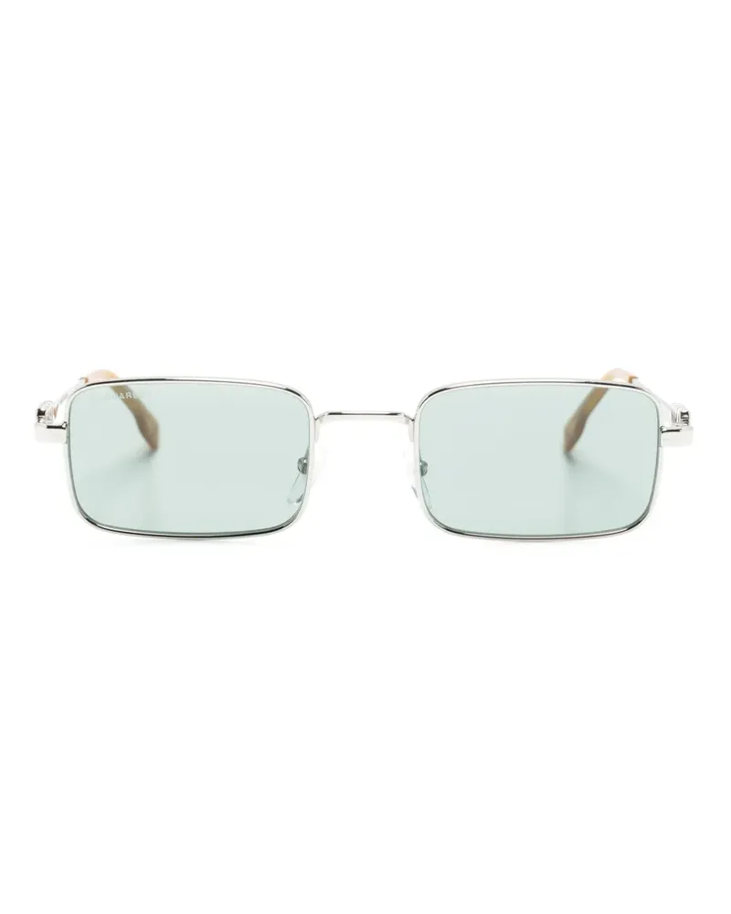 Dsquared2 Eckige Sonnenbrille mit Logo-Gravur - Silber Silber