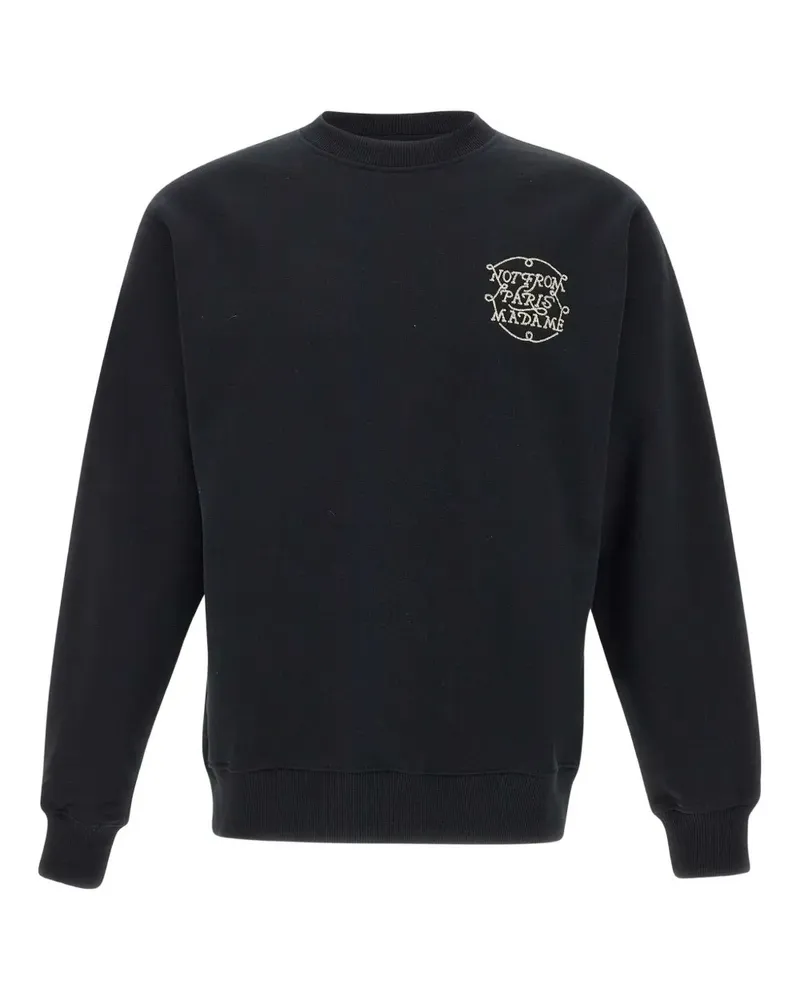 Drôle de Monsieur Sweatshirt mit Stickerei - Schwarz Schwarz