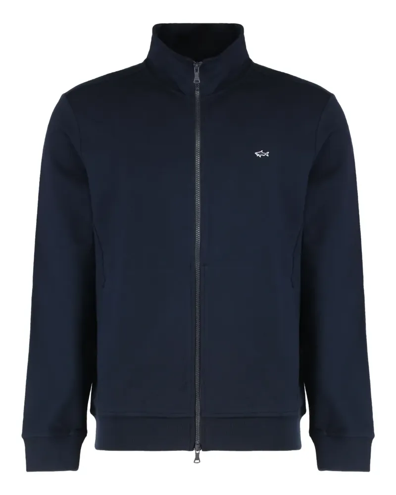 Paul & Shark Bestickte Jacke mit Reißverschluss - Blau Blau