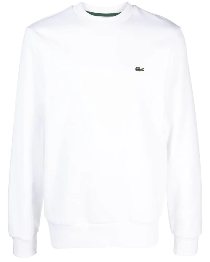 Lacoste Pullover mit Logo-Stickerei - Weiß Weiß