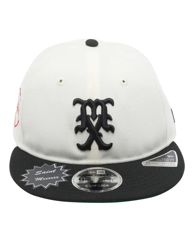 SAINT MXXXXXX x New Era logo-patch cap - Weiß Weiß