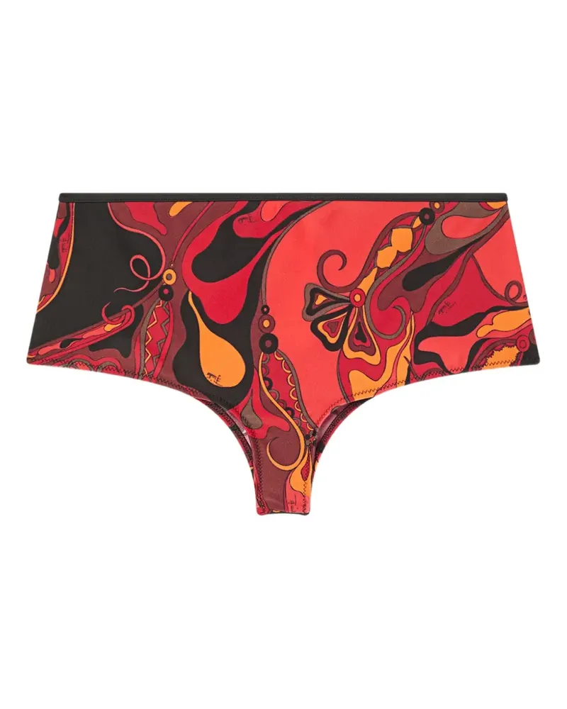 Emilio Pucci Orchidee-print bikini bottom - Rot Rot