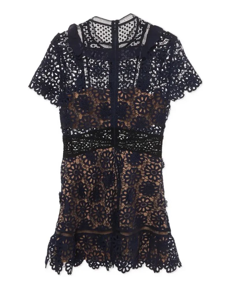 Self-Portrait Louisa guipure lace mini dress - Blau Blau