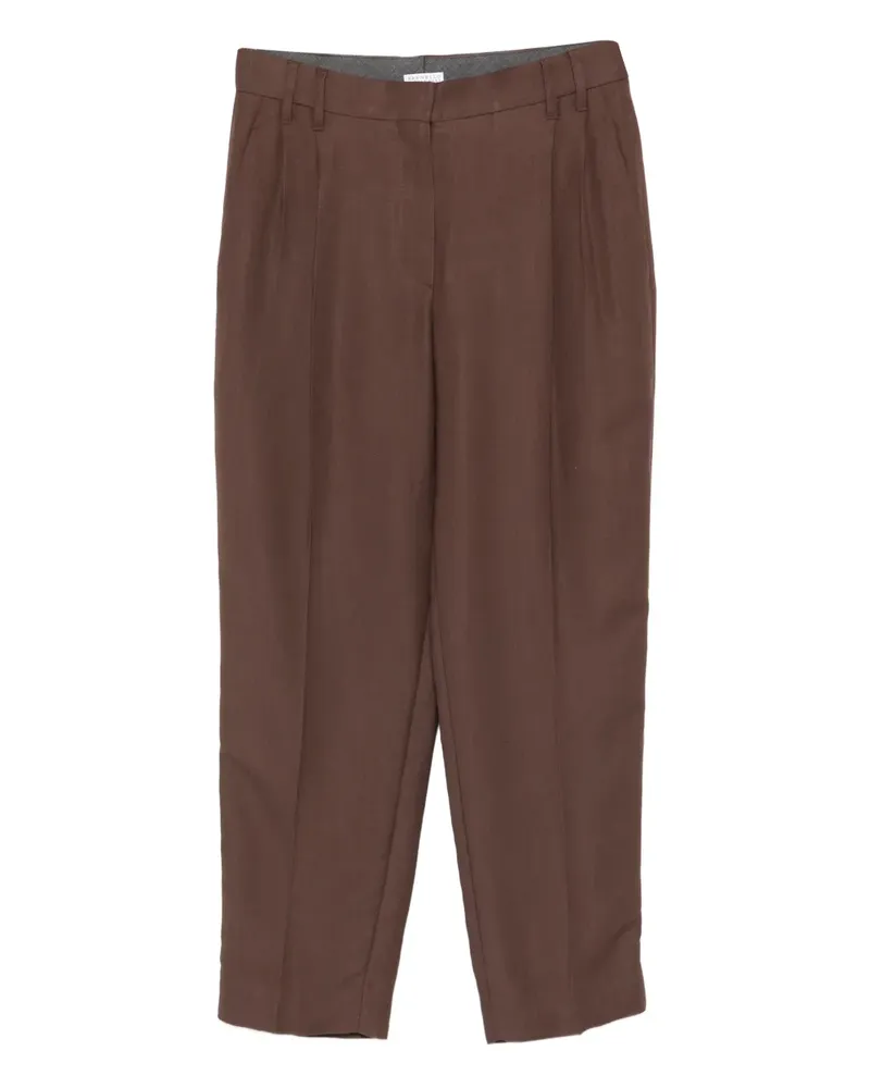 Brunello Cucinelli pleated-details trousers - Braun Braun