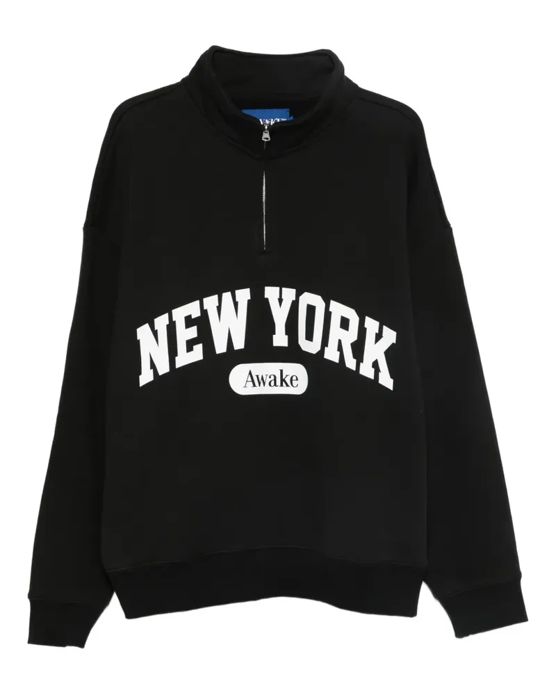 AWAKE NY Sweatshirt mit Reißverschluss - Schwarz Schwarz