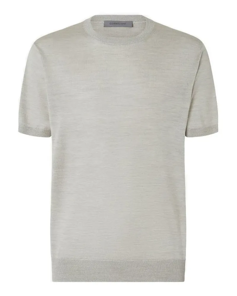 Corneliani Gestricktes T-Shirt - Grau Grau