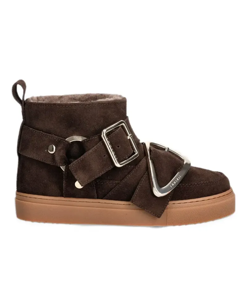 INUIKII Classic Low Buckle Wildlederstiefel - Braun Braun