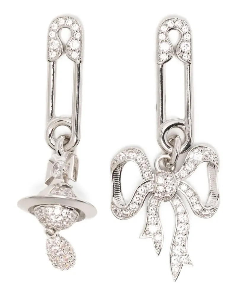 Vivienne Westwood Pin Bow Ohrringe - Silber Silber