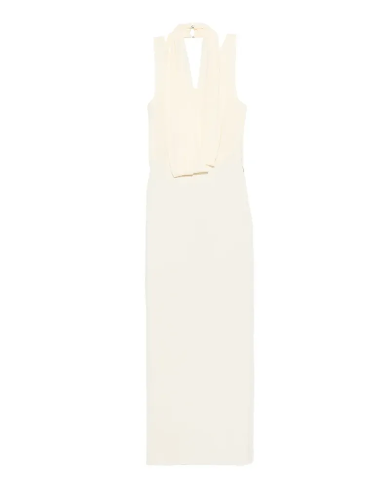 Patrizia Pepe Draped long dress - Nude Nude