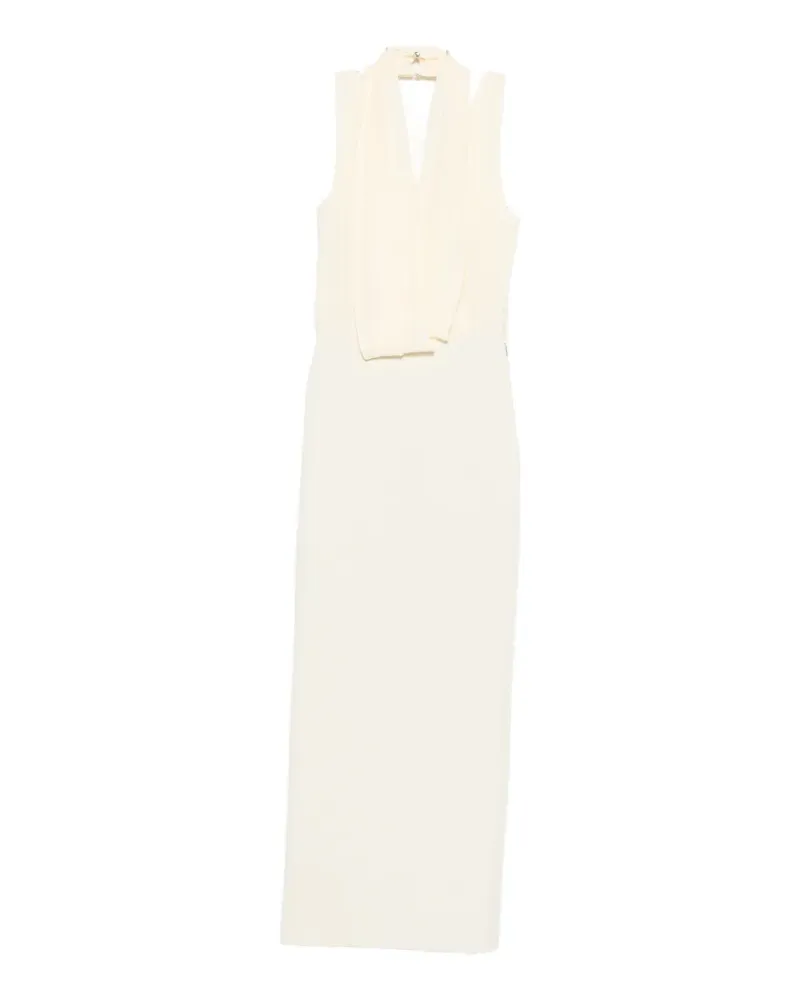 Patrizia Pepe Draped long dress - Nude Nude