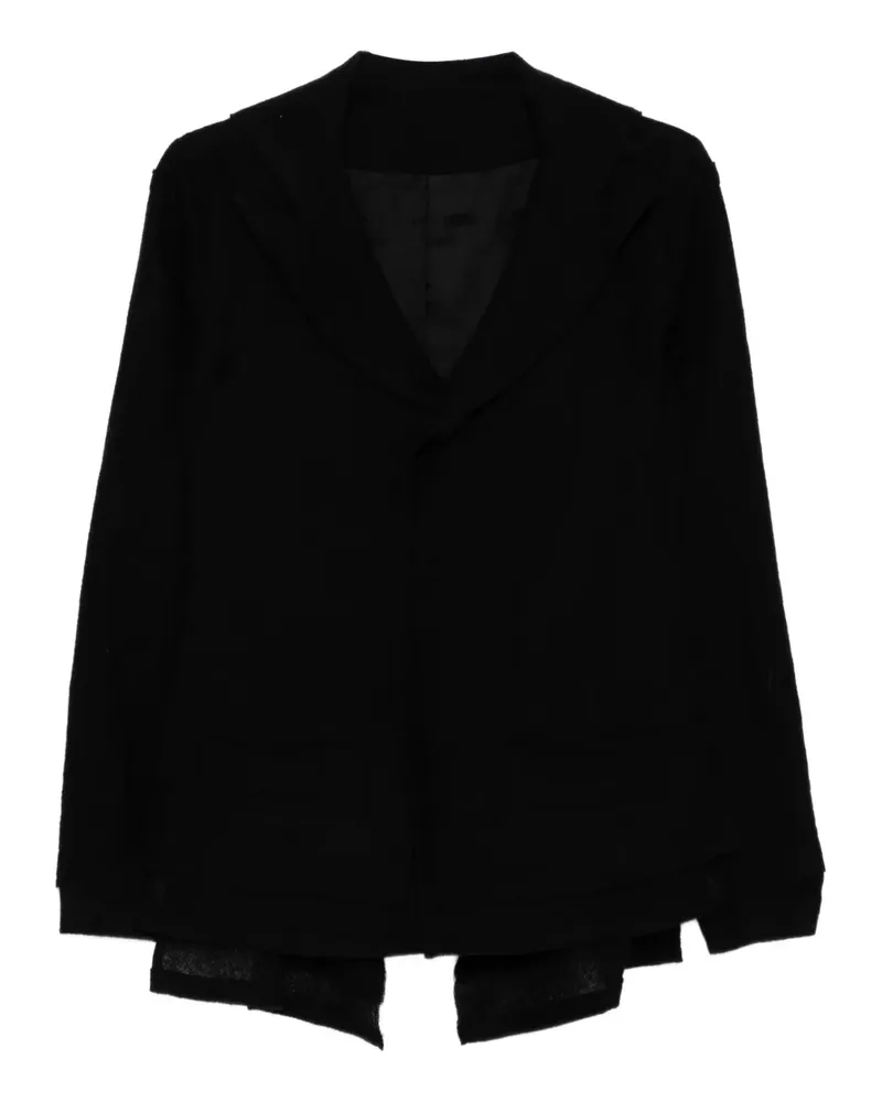 Yohji Yamamoto Blazer im Layering-Look - Schwarz Schwarz
