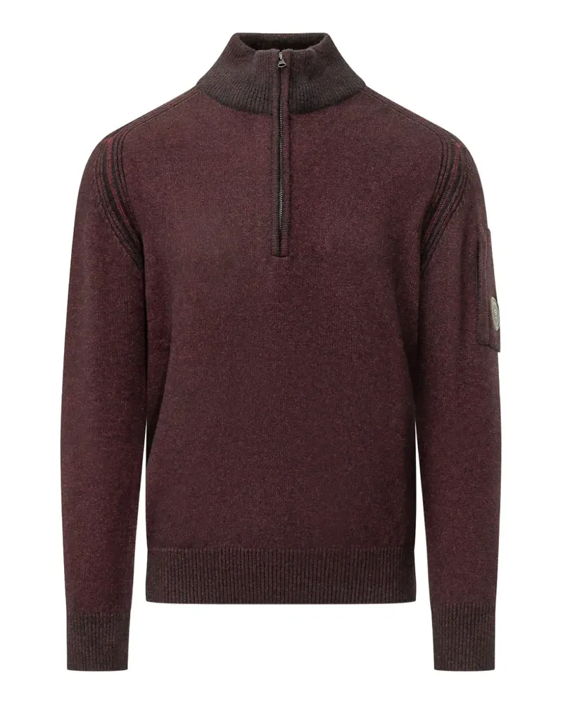 C.P. Company Fleece-Pullover mit kurzem Reißverschluss - Rot Rot