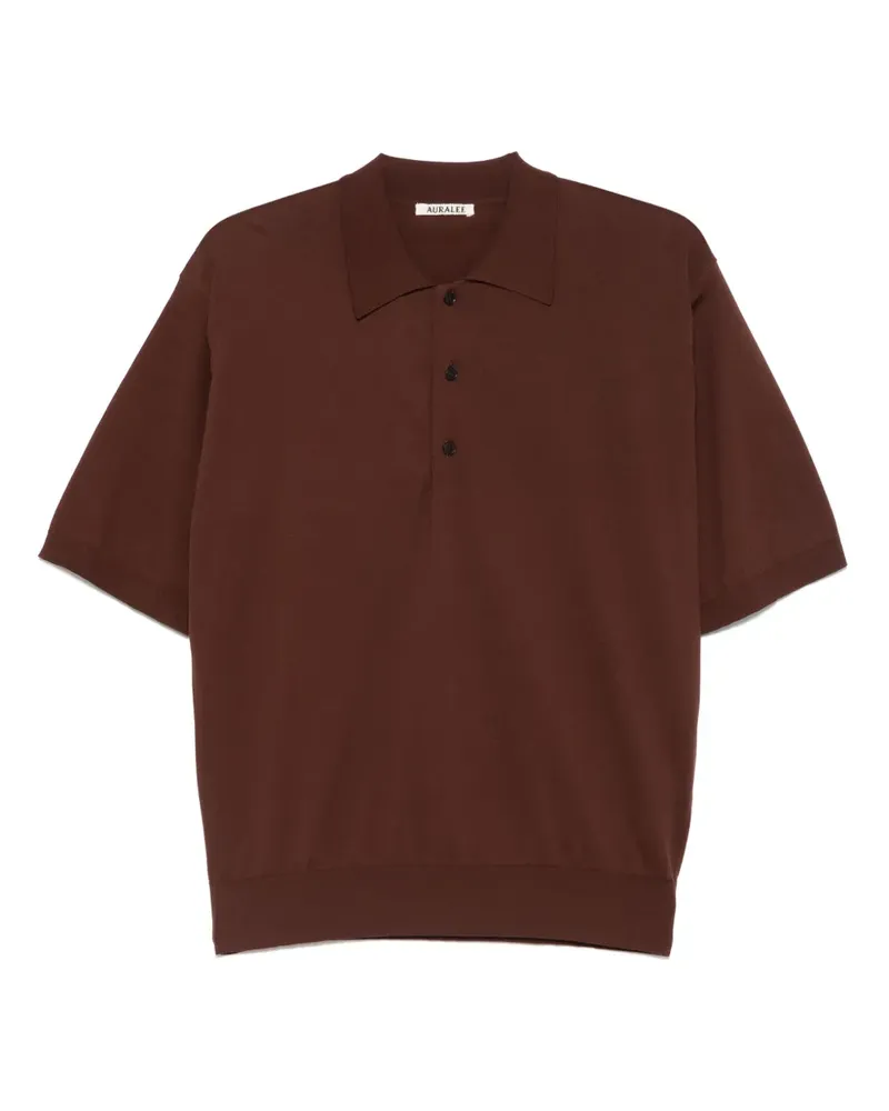 AURALEE Klassisches Poloshirt - Braun Braun