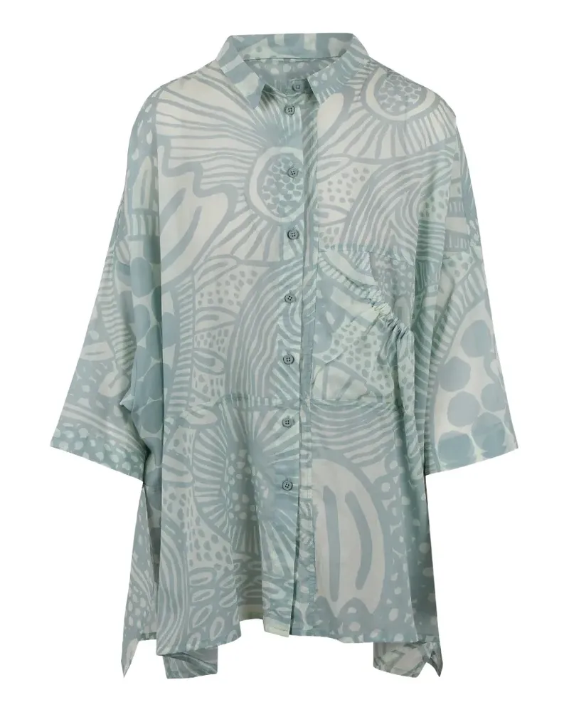 Black Label printed shirt - Weiß Weiß