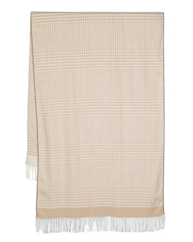 Brunello Cucinelli Gemusterter Schal - Nude Nude