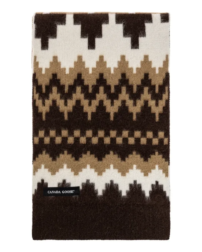 Canada Goose Schal mit Fair-Isle-Muster - Braun Braun