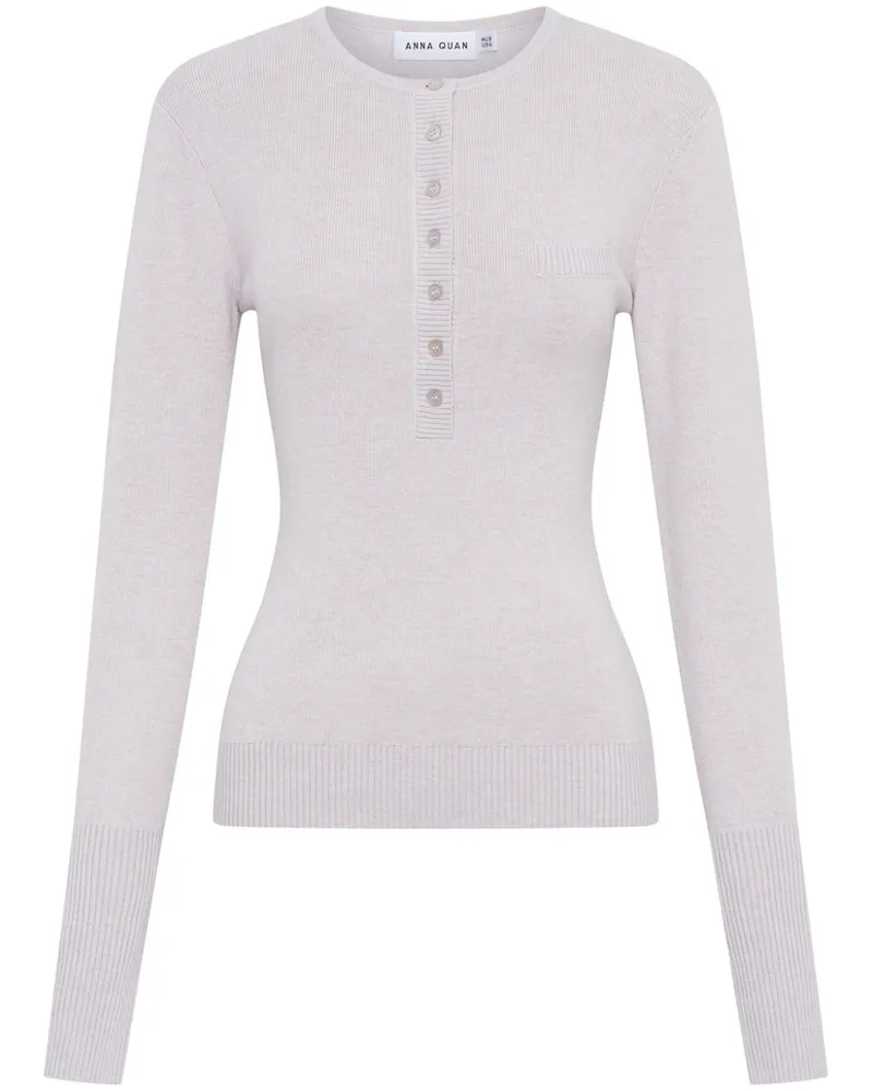 Anna Quan T-Shirt mit Kragen - Violett Violett
