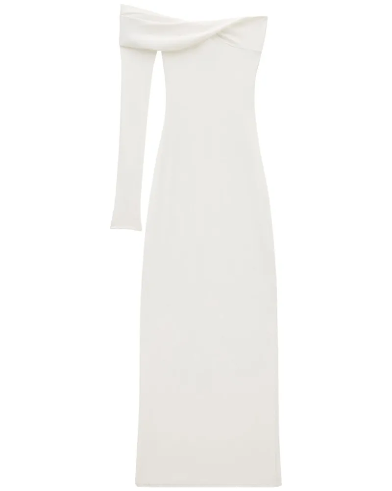 Courrèges Asymmetrisches Maxikleid - Weiß Weiß