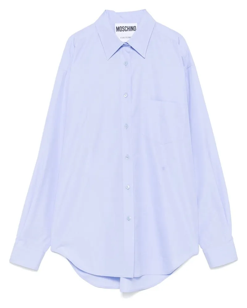 Moschino Hemd mit Logo-Stickerei - Blau Blau