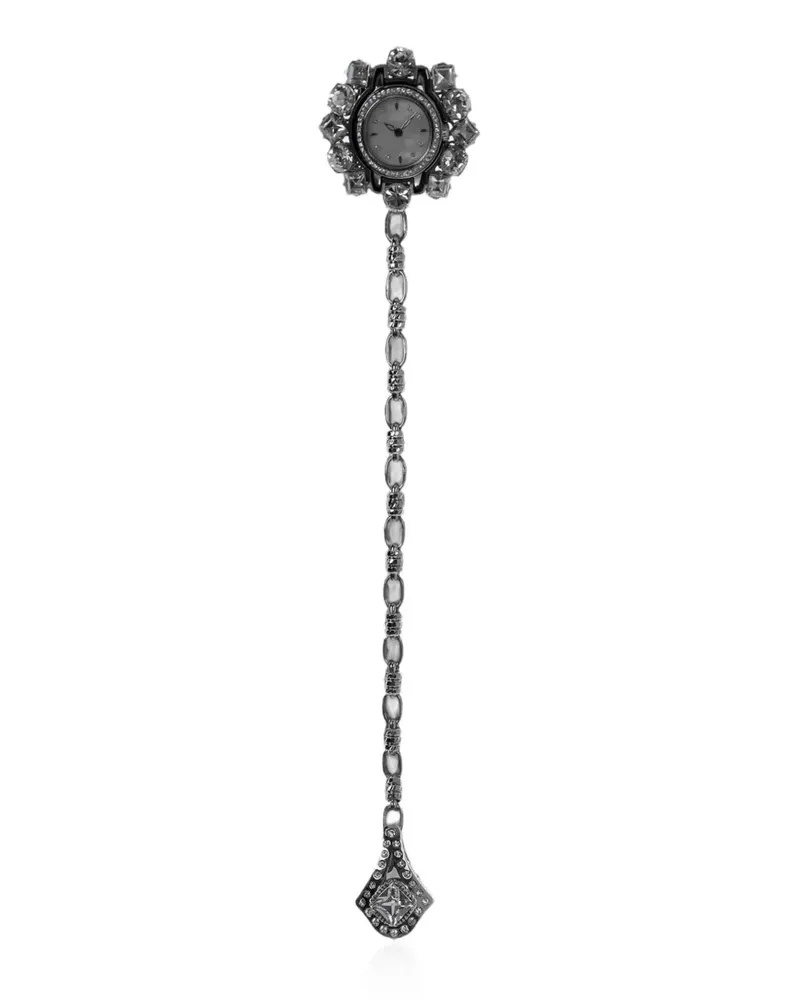 Dolce & Gabbana Kristallverzierte Kettengliederbrosche - Silber Silber