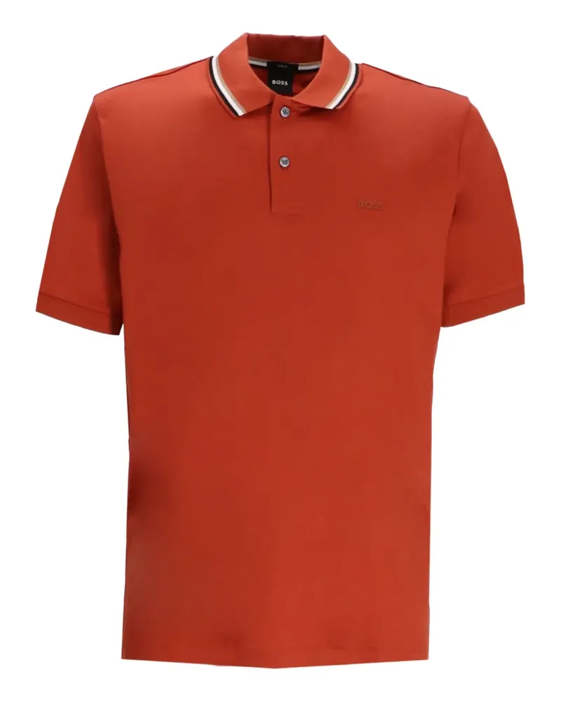 HUGO BOSS Poloshirt mit Kontrastkragen - Orange Orange