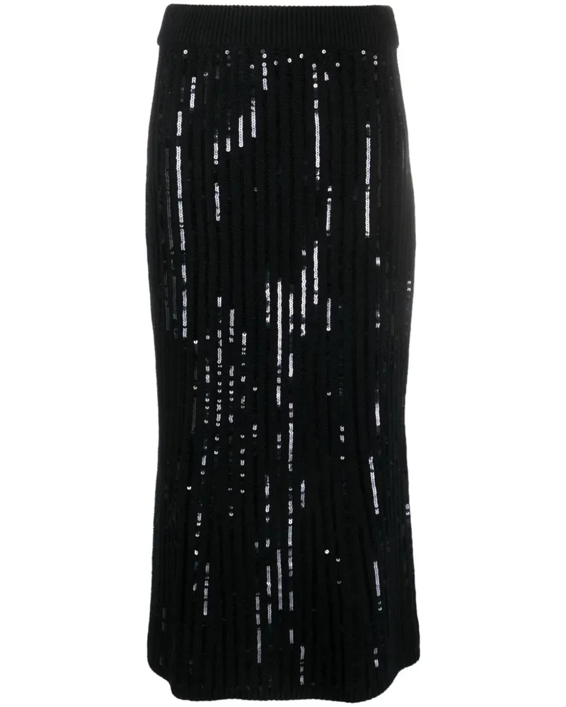 Dorothee Schumacher High-Waist-Rock mit Pailletten - Schwarz Schwarz