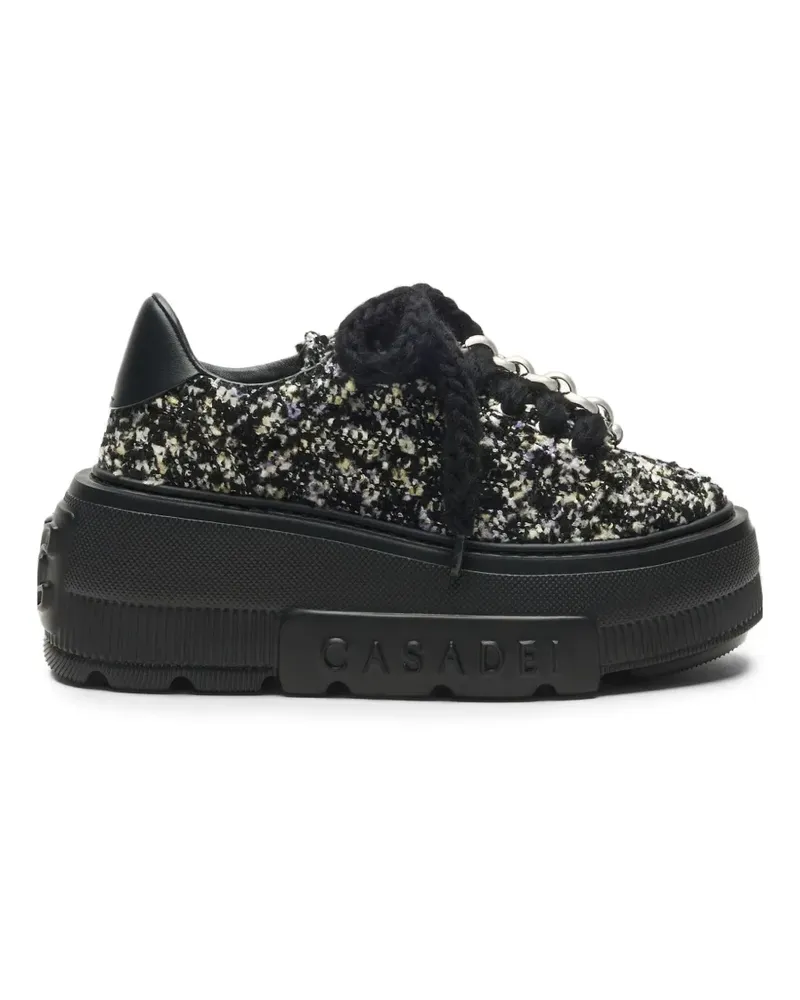 Casadei Nexus Buclé-Sneakers - Schwarz Schwarz