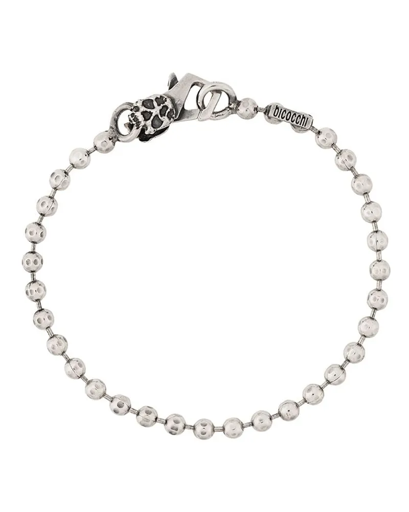 Emanuele Bicocchi Kugelkettenarmband mit Totenkopf - Silber Silber