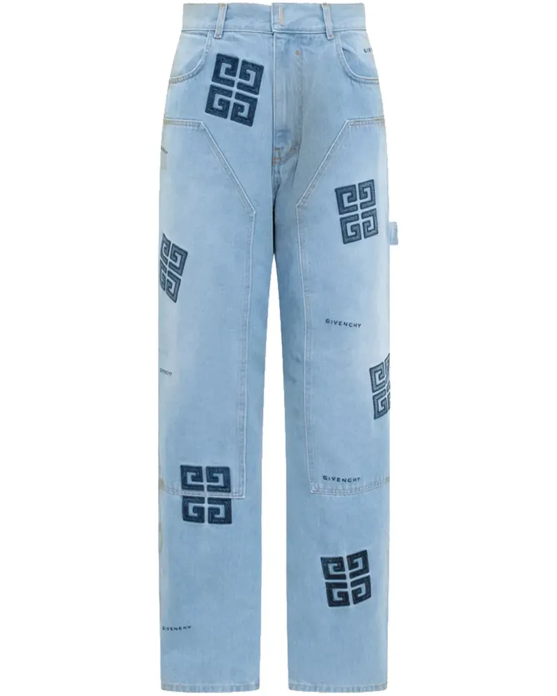 Givenchy High-Waist-Jeans mit 4G - Blau Blau