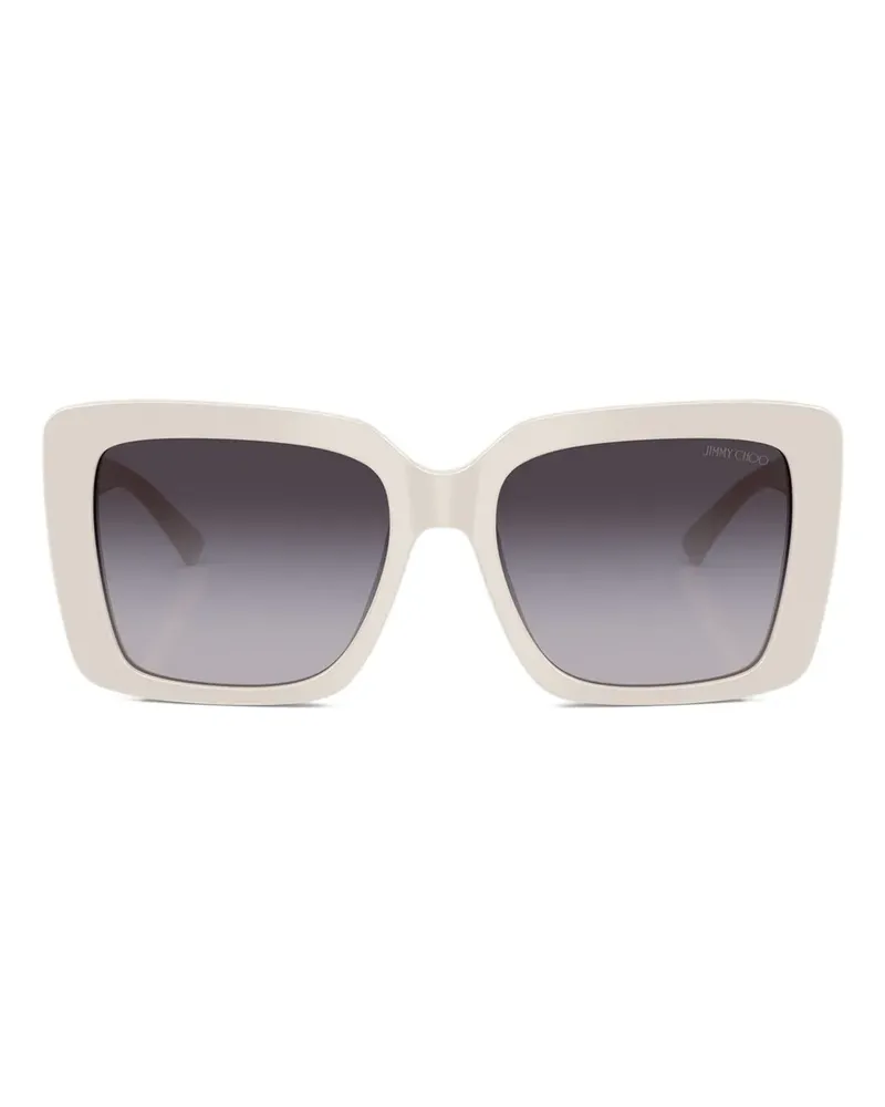 Jimmy Choo Sonnenbrille mit eckigem Gestell - Weiß Weiß