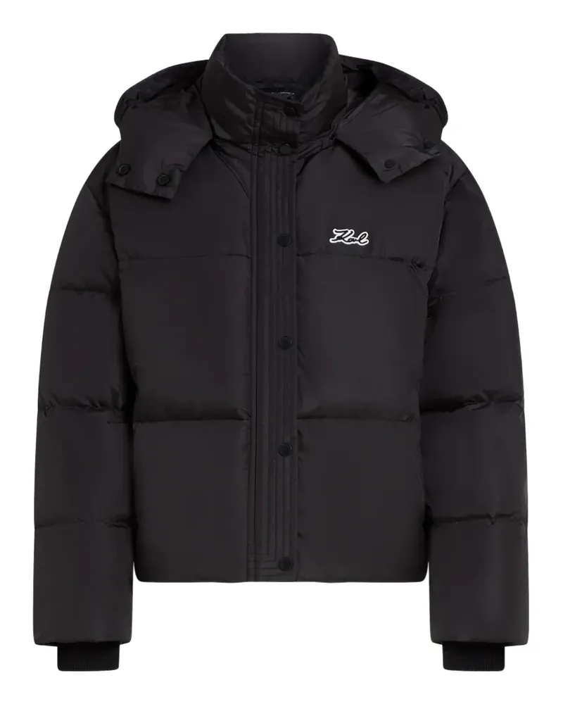 Karl Lagerfeld Daunenjacke mit Kapuze - Schwarz Schwarz