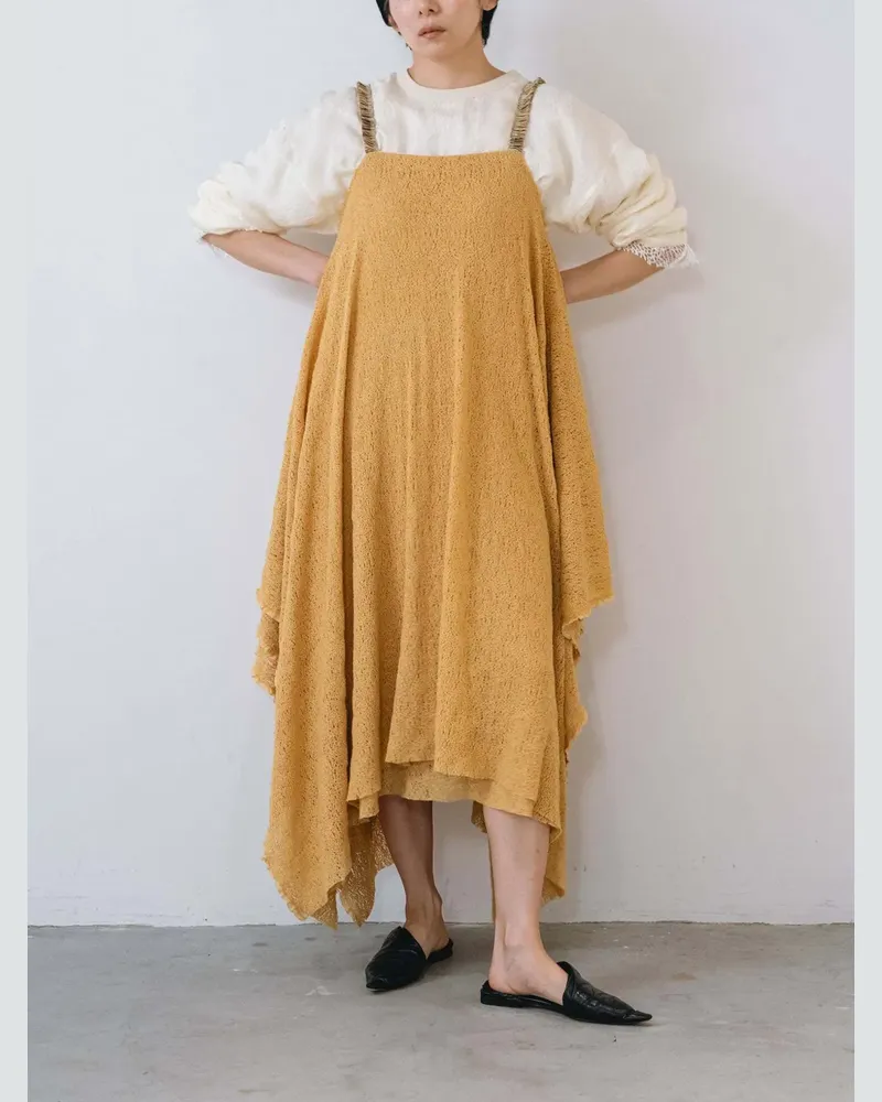 Muller of Yoshiokubo Frost Layer midi dress - Nude Nude