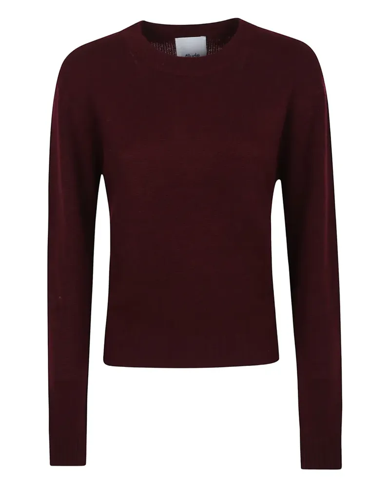 ALLUDE Kaschmirpullover mit Rundhalsausschnitt - Rot Rot