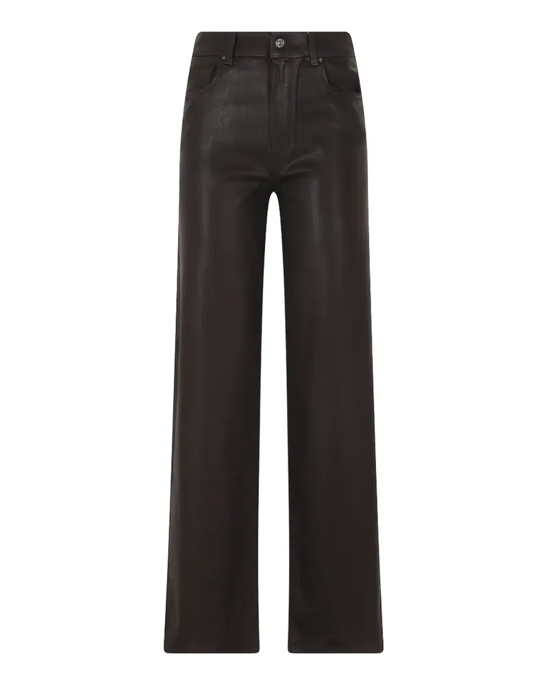 Paige Sasha coated logo-patch straight-leg jeans - Braun Braun
