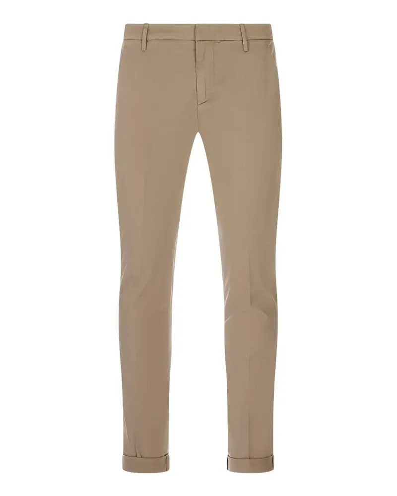 Dondup logo-plaque slim-fit chino pants - Nude Nude