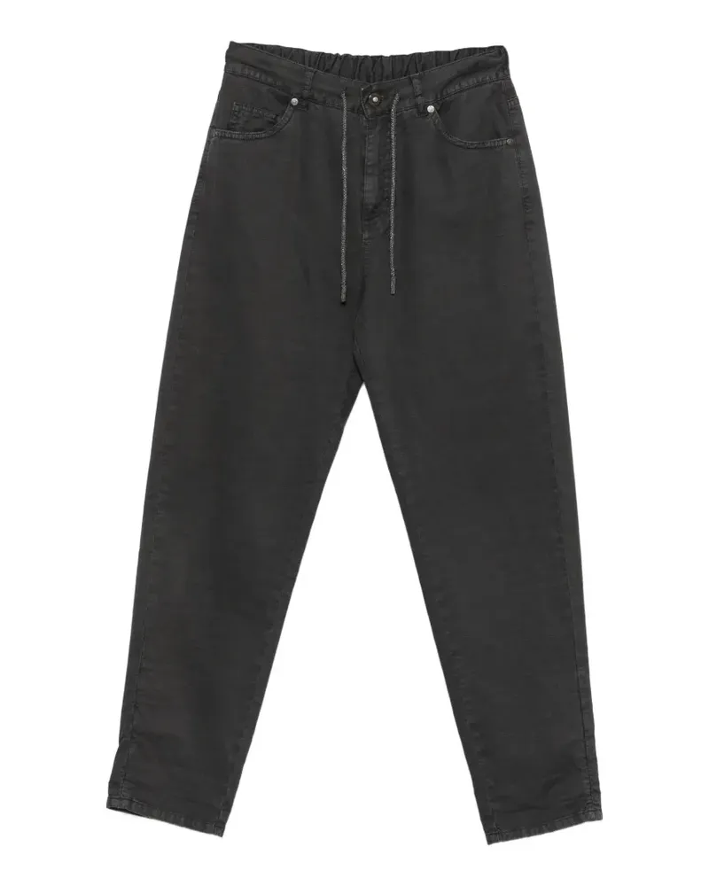 PANICALE Cashmere Gerade Jeans mit Kordelzug - Grau Grau