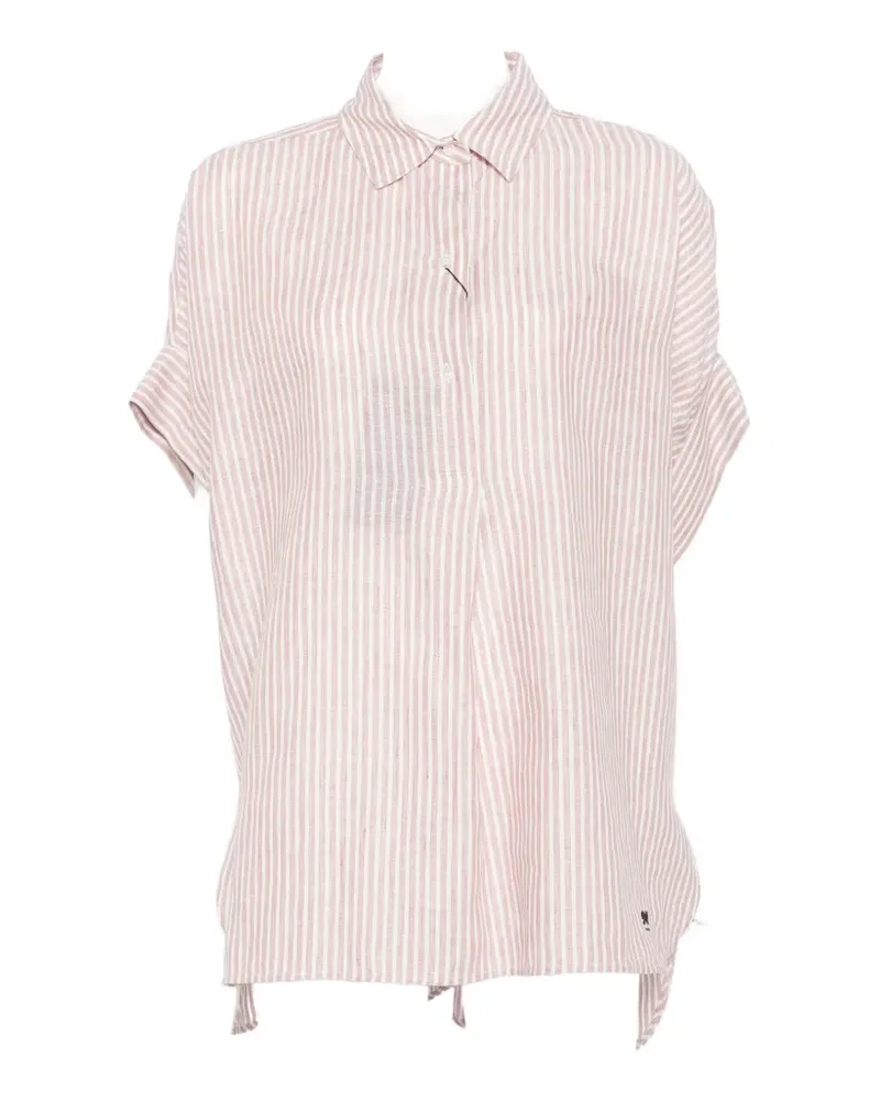 Max Mara Verve striped short-sleeve shirt - Rosa Rosa