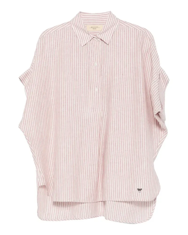 Max Mara Verve striped short-sleeve shirt - Rosa Rosa