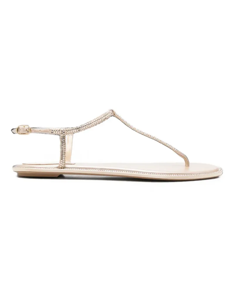 René Caovilla Diana Sandalen mit Kristallverzierung - Nude Nude