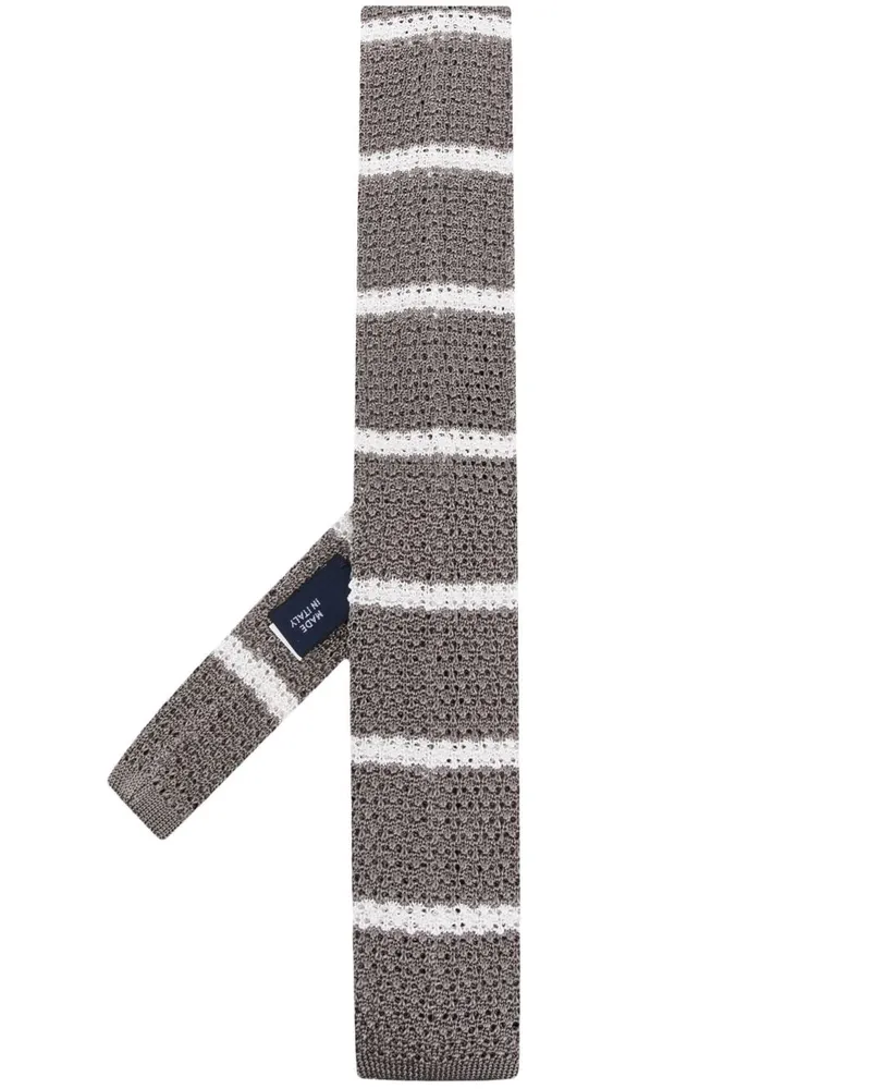 Ralph Lauren Gestrickte Seidenkrawatte - Grau Grau