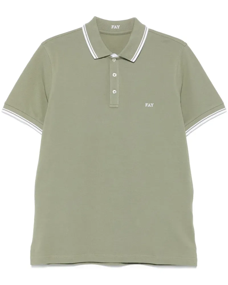 Fay Poloshirt mit Logo-Stickerei - Grün Grün