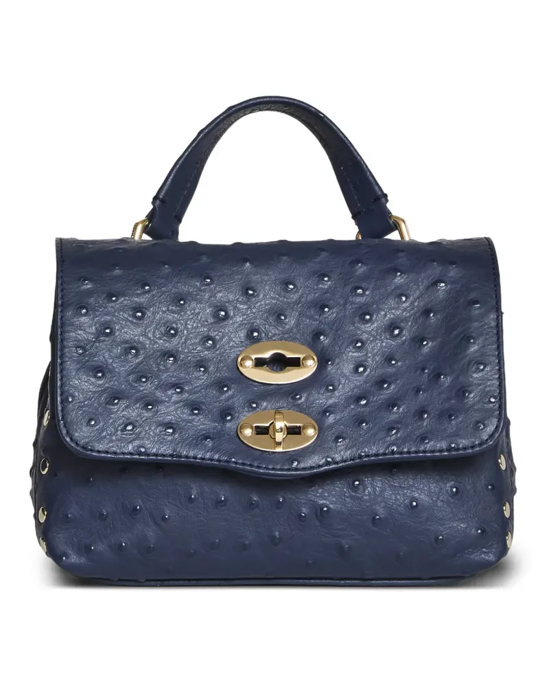 Zanellato Postina Satchel-Tasche mit Nieten - Blau Blau