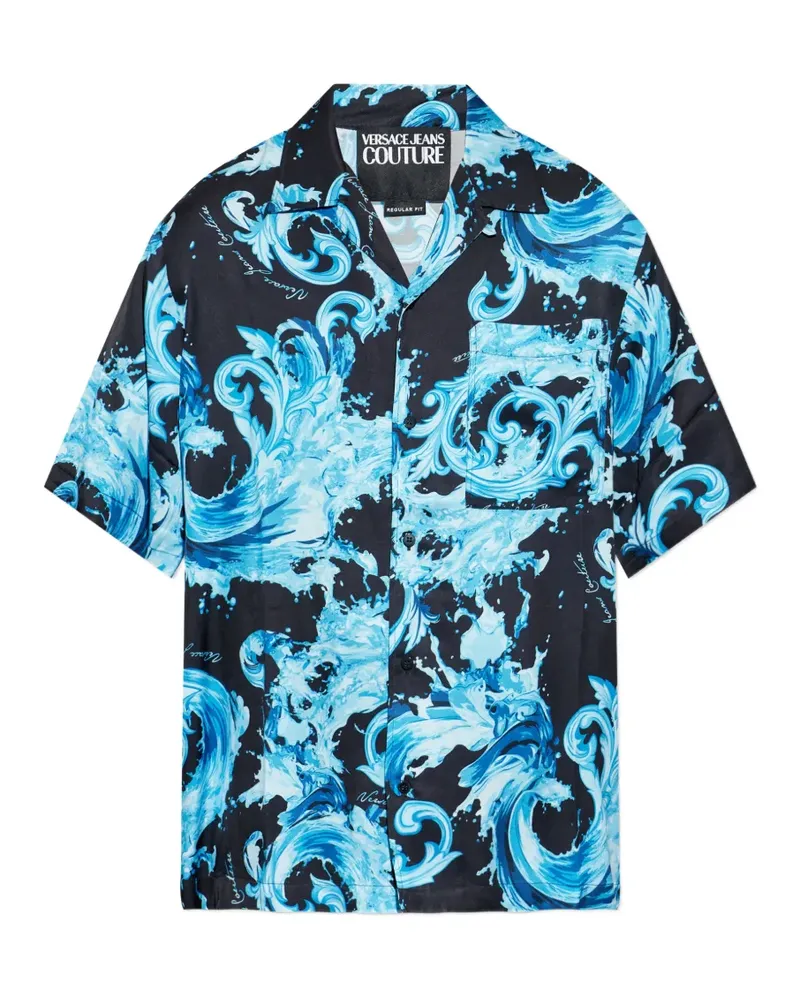 Versace Jeans Hemd mit "Barocco"-Print - Blau Blau