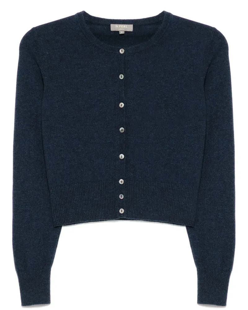 N.Peal Ivy Cropped-Cardigan - Blau Blau