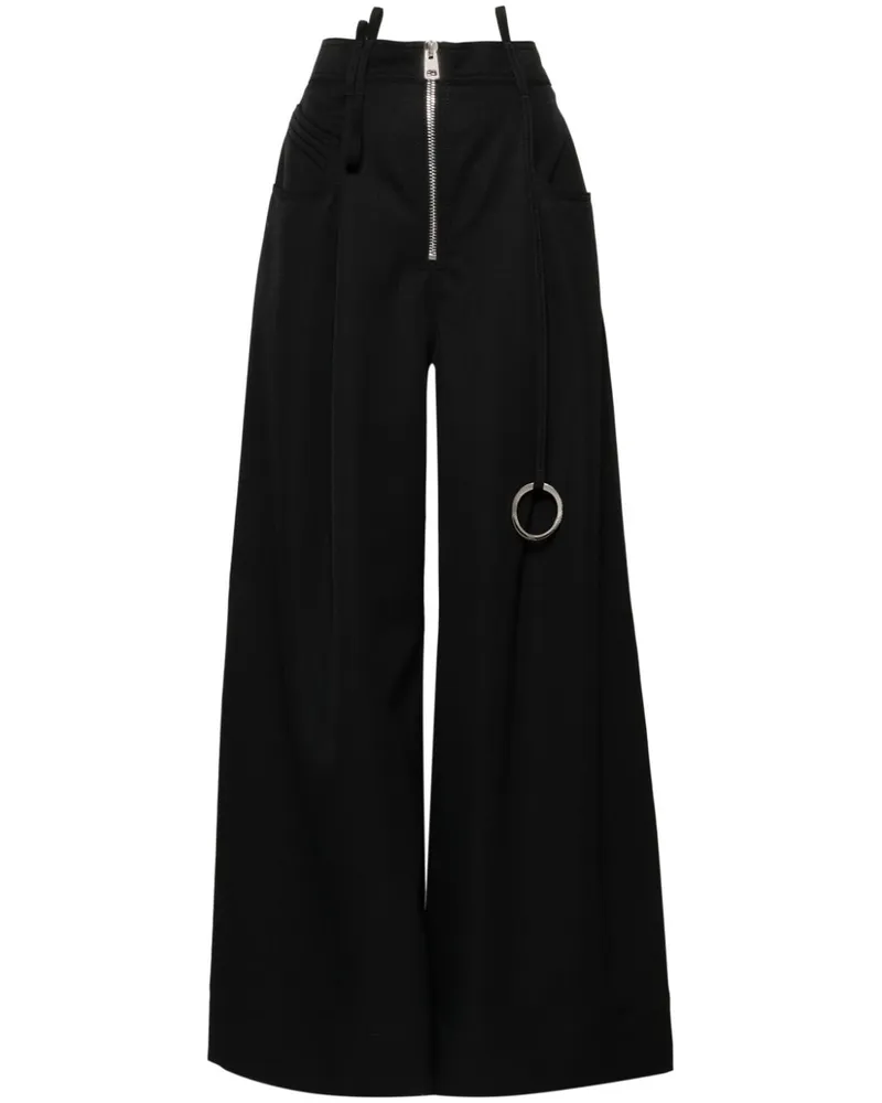 ATTICO Hose mit weitem Bein - Schwarz Schwarz