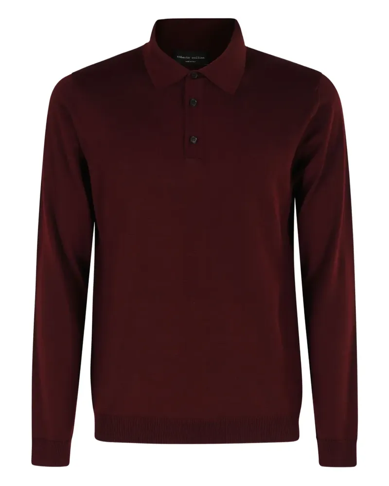 Roberto Collina Langärmeliges Poloshirt - Rot Rot