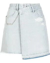 Musium Div. Jeans-Minirock im Distressed-Look Blau