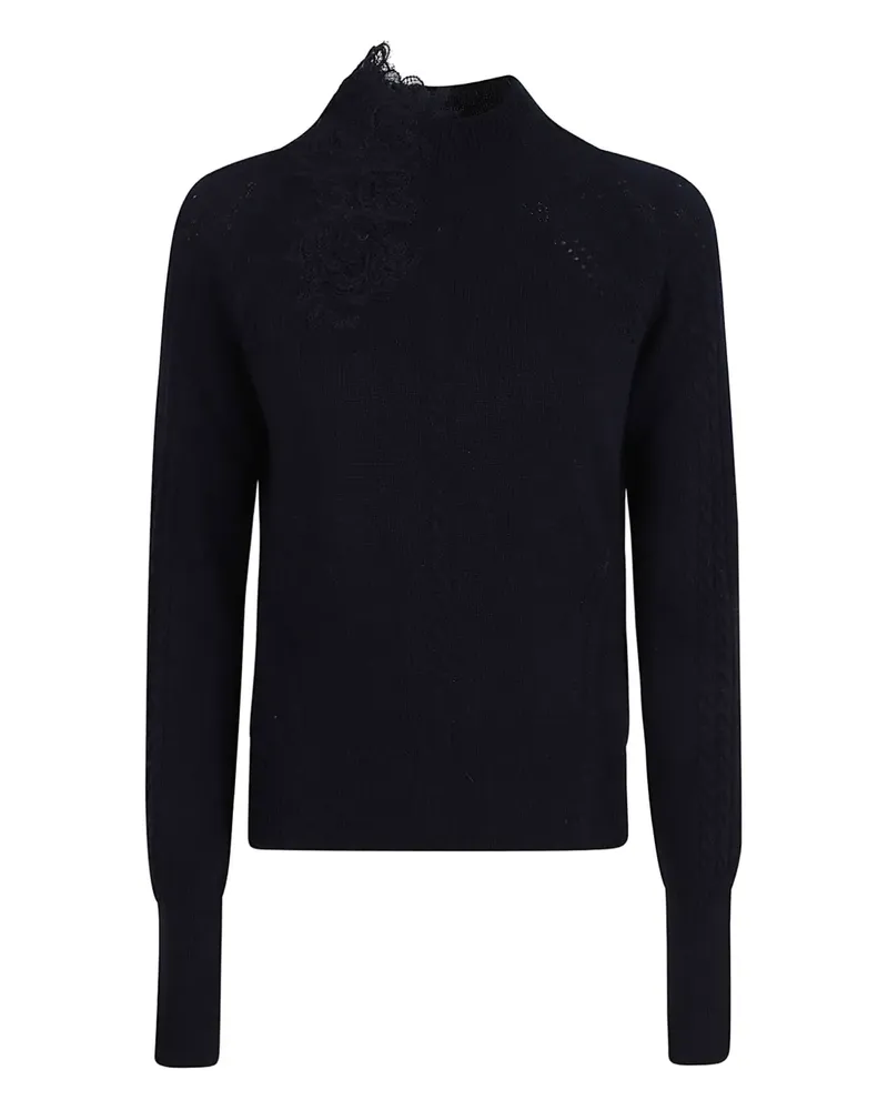 Ermanno Scervino lace.detail sweater - Blau Blau